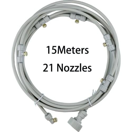 DIY 15M Grey Garden Patio Misting Water Fog Sprayer System For Waterring Irrigation Nebulizer Sprinkler
