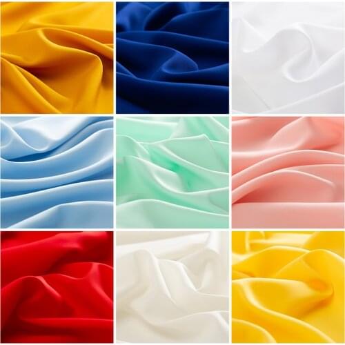 Chiffon Fabric Summer Drape High-end High-density Clothing Fabric Dress Lining Clothes Lining Cloth Solid Color