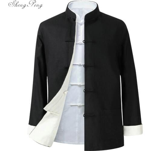 Traditional chinese jacket Traditional mandarin collar tang jacket mandarin collar suit men clothes 2018 Q600