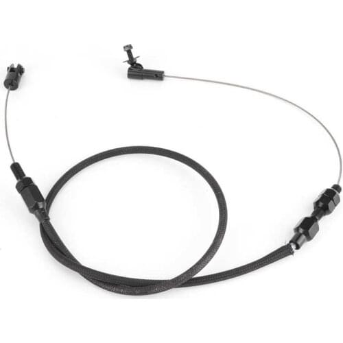 Universal Throttle Cable Wire 24in HZ-6054-PBK Replacement Stainless Steel Braided Stainless Steel Throttle Cable