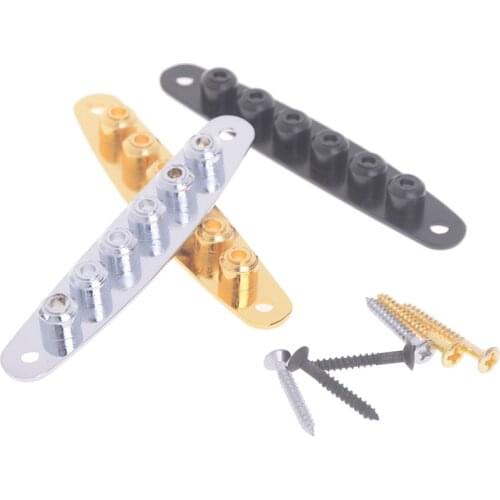 1Pcs Electric Guitar Bridge String Thru Body Ferrules Bushing Plate