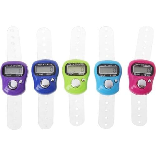 W3JE Mini Stitch Marker And Row Finger Counter LCD Electronic Digital Tally Counter For Sewing Knitting Weave Tool Finger Random