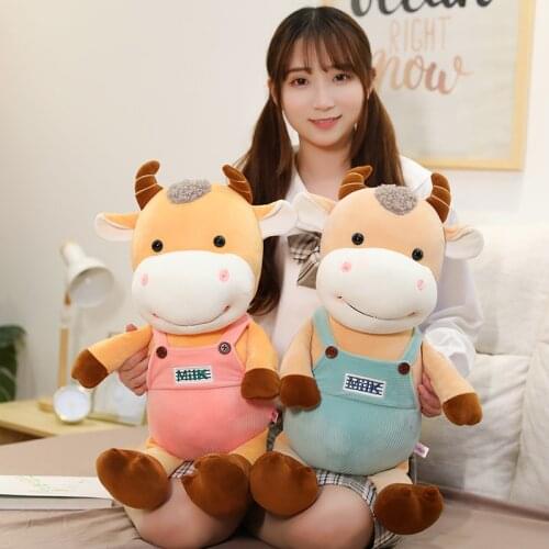 1pc 30/40/55CM Cartoon Luca Cattle Plush Toys Cute Calf Pillow Stuffed Soft Animal Cow with Cloth Dolls for Children Lovely Gift