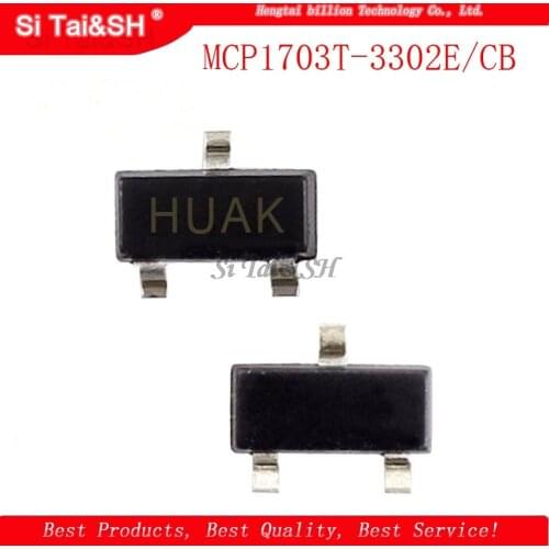 10pcs/lot MCP1703T-3302E/CB SOT-23 MCP1703 3.3V SOT23 MCP1703T new original