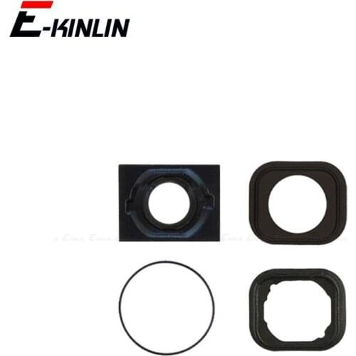 10pcs\lot Button Key Silicon Cap Holder Gasket Rubber Spacer Adhesive Sticker For iPhone 4 4S 5 5S 5C SE 2020 6 7 6S 8 Plus