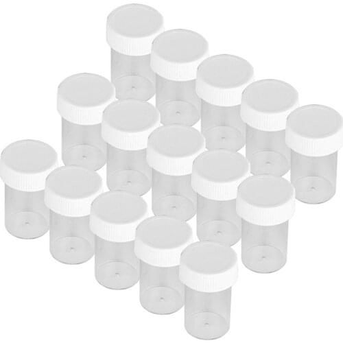 15x Plastic Makeup Cream Lip Balm Salves Glitters Container Jar Bottle Clear
