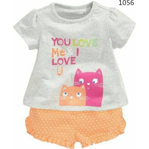 2021 Kids Boys Pajama Sets Cartoon Print Short sleeve O-Neck T-Shirt Tops with Pants Toddler Baby Girls Summer Sleeping Cloth