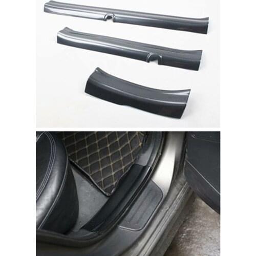 4pcs/lot Car stickers ABS carbon fiber grain Door Sill pedal Scuff Plate for 2011-2016 Hyundai Veloster Hatchback