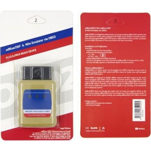 Adblue Amulator OBD2 for DAF Truck Drive Your Truck without Diesel Exhaust Fluid