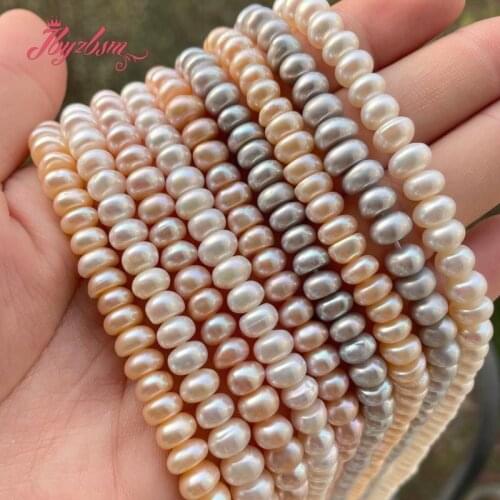 5x7mm Rondelle Freshwater Pearl Beads Loose Natural Stone Beads For Jewelry Making DIY Necklace Bracelet Earring Strand 15"