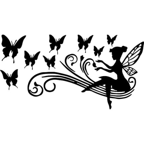 Cover scratch waterproof Fairy Butterfly car sticker external accessories car supplies cartoon decoration PVC