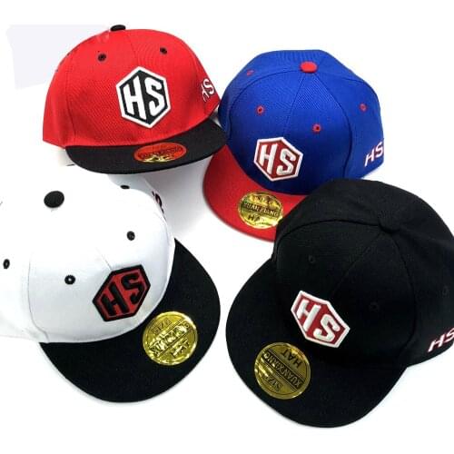 Childrens hat striped letter hip-hop hat Spring and Autumn new three-dimensional embroidered flat brim baseball cap