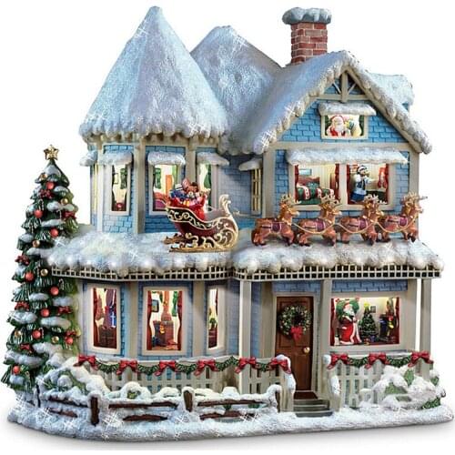 Diy Diamond Painting Cross Stitch Kits 5D Diamond Mosaic Decorative Full Diamond Embroidery Christmas snow house