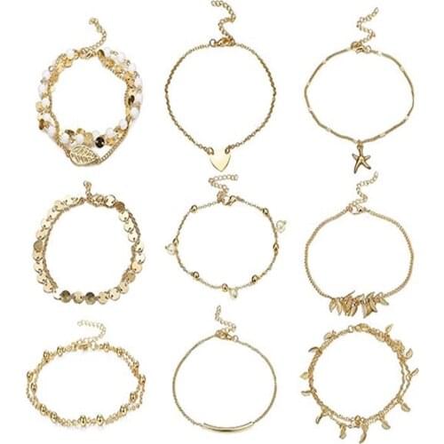 Europe and America fashion foot act the role ofing summer sells hot nine kinds of design suit combination female anklet