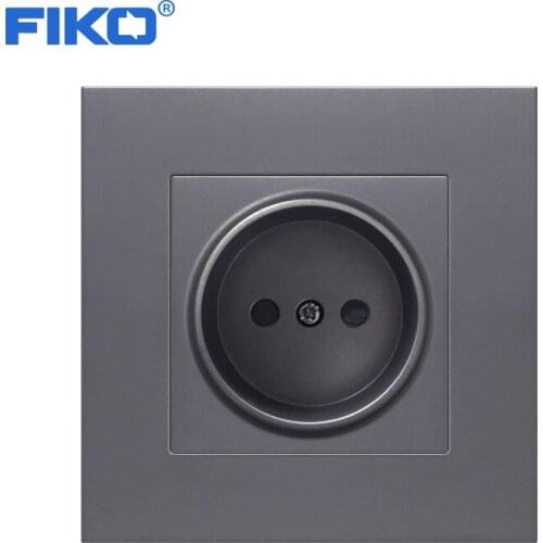 FIKO 16A Gray PC panel EU Russia Wall Power Socket Household， power socket wall electronic socket, EU standard 86mm*86mm