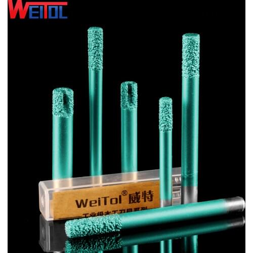 Weitol free shipping 6/8/12mm Brazing stone engraving bits marble granite router bits for CNC engraving machine carving tool