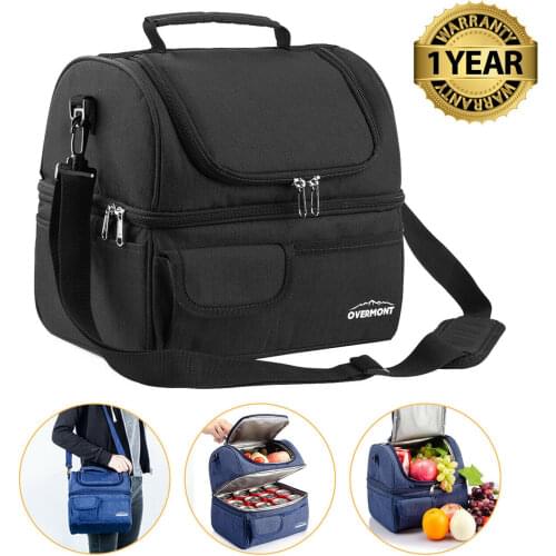 Insulated Cooler Bag 20L Soft Tote Lunch Box with Zipper for Cooling Maintaining Freshness of Food Dairy Products Ice-Cream