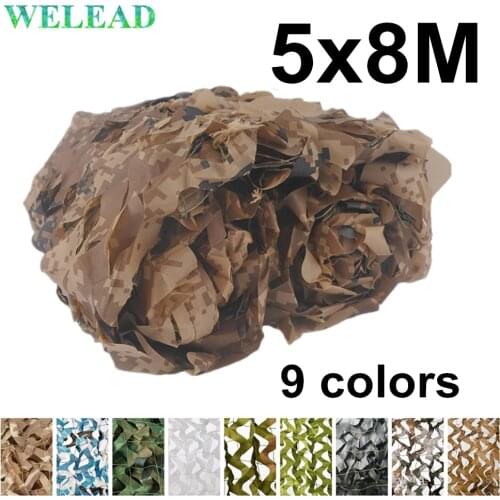 WELEAD 5x8M Reinforced Camouflage Nets Military Desert Sand White for Garden Shade Hide Mesh Camo Netting 5x8 8x5 5*8M 8*5M 5*8