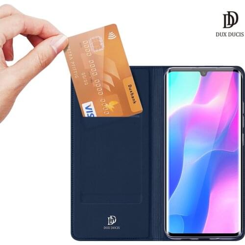 For XIAOMI Mi Note 10 Lite DUX DUCIS Skin Pro Series Leather Wallet Flip Case Full Protection Steady Stand Magnetic Closure