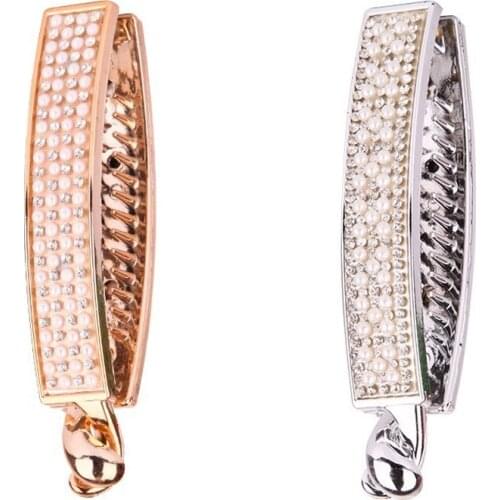 Hair Lace Tooth Hairpin Rhinestone Pearl Hairpin Headwear Ponytail Hair Clip Magic Bun Hair Accessories Wholesale