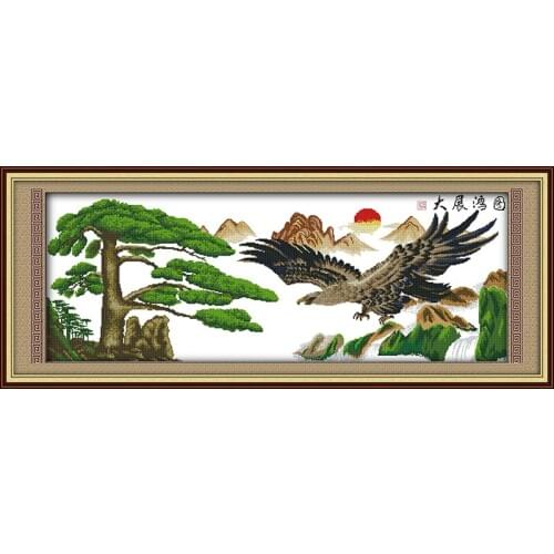 Carry out grand plans(11) (guest-greeting pine) cross stitch kit cartoon canvas stitching embroidery DIY handmade needlework