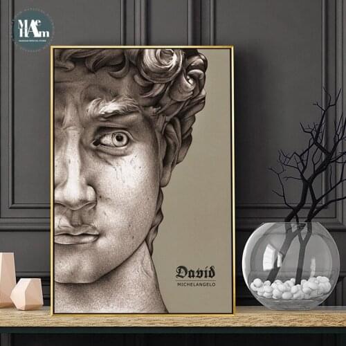 Nordic Retro Figure wall art Canvas posters Painting Prints Abstract geometry Pictures for Living Room Morden art Home Decor