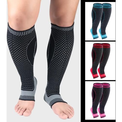 1pc Lower Leg Sleeve Cover Long Sock Breathable Knitted Ankle Compression Protector Socks Solid Color Outdoor Sports Accessorie