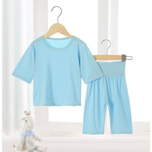Clothes Child Boys Sleepwear Summer Cotton Pajamas Sets Children Homewear for Girls Nightwear Nightwear Teenage Pijamas Clothing