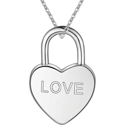 Wholesale Charm Silver Color Pendants For Women Fashion Jewelry Necklace Lady Fashion Jewelry Pendant Love Plate AN269/azzajrga