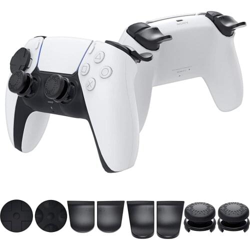 Accessories Bundles For PS5 DualSense Playstation 5 Controller Thumb Grip Sticks Joystick + L2 R2 Trigger Extender+D-pad Button