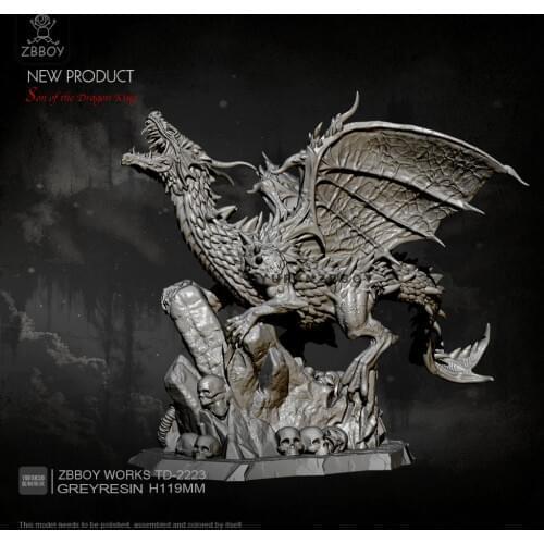 Dragon resin model Self-assembled (119mm width) TD-2223