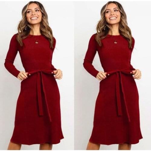 Модные трикотажные платья SDF JQMNN China At AliExpress