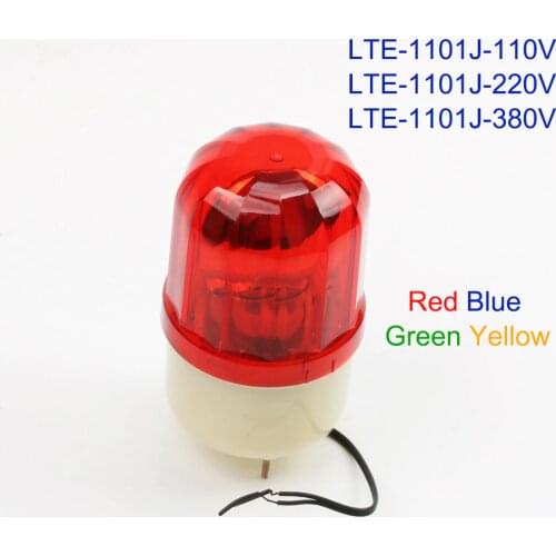AC 110V 220V 380V Red Yellow Green Blue Warning Light lamp Siren Sound and Rotating Industrial Warning with buzzer LTE-1101J