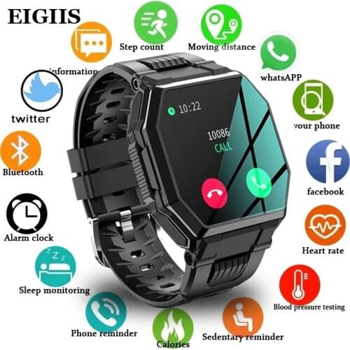 2021 Smart Watch Bluetooth Call Men 1.54" Full Touch Sport Fitness Tracker Blood Pressure Heart Rate Smartwatch Music Play Clock