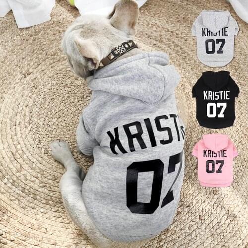 Personalized Dog Hoodies Custom Dog Cat Clothes Coat Soft Pet Puppy Clothing For Small Medium Large Dogs Cats French Bulldog