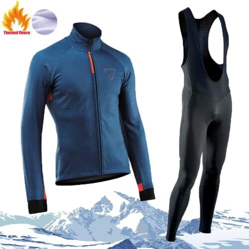 STRAVA Winter Fleece 2021 Mens Cycling Jersey Set Mountian Bicycle Clothes Wear Ropa Ciclismo Racing Bike Clothing Cycling Set