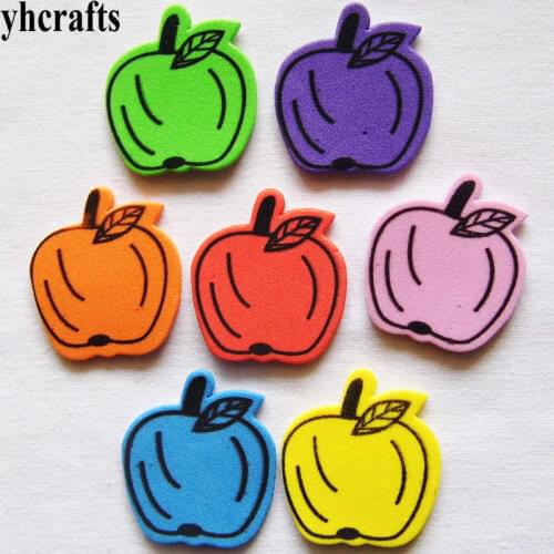 1bag/LOT.Colorful apple foam stickers Baby room decoration Kindergarten ornament Kids craft diy toys Early learning Handmade OEM