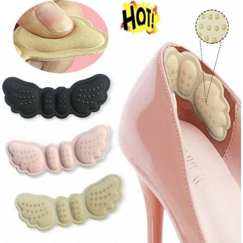 1 Pairs Heel Insoles Pain Relief Cushion Anti-wear Adhesive Feet Care Pads Heel Sticker Heel Liner Grips Crash Insole Patch