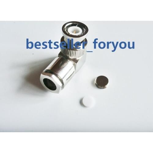 1Pcs BNC Q9 Male Right Angle Clamp RG5 RG6 5D-FB LMR300 Cable RF Coax Connector
