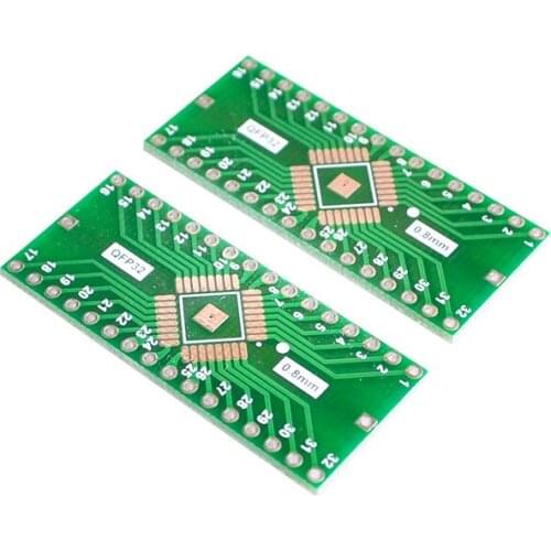 10pcs Turn QFP32 DIP32 TQFP LQFP EQFP adapter plate spacing of 0.8 mm pin decoupling filtering