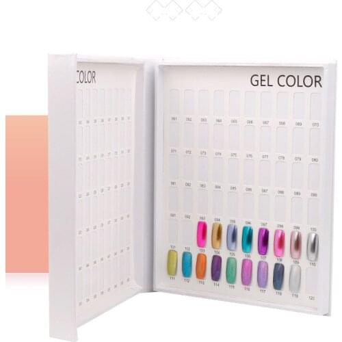 120 Color Card Professional Model Nail Gel Polish Color Display Book Dedicated Chart Painting Manicure Nail Art Tools