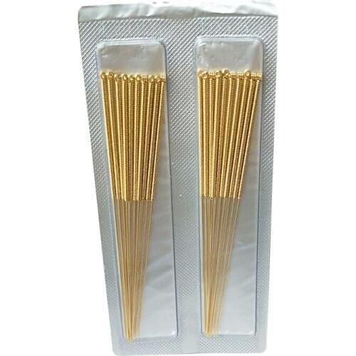 20 pcs huanqiu Gold-plated Acupuncture Needle acupunture therapy needles 0.25/30/35/50/60mm