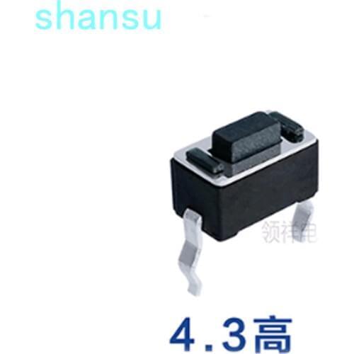 3*6*4.3mm Light touch switch 2 feet Touch switch 3x6x4.3mm Micro switch two feet DIP Key switch