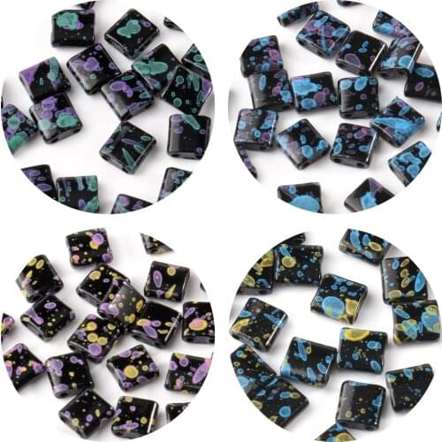 5*5*2mm Natural Stone Two Hole Paint Hematite Stone Mineral Loose Spacer Beads For Jewelry Making Diy Earrings Bracelet Necklace