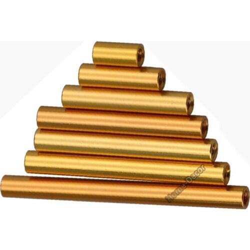 5 PCS M3X5 OD Gold Color Aluminum Hollow Tubing Tube Connecting Shaft for RC Car Boat Model , Aluminum Pipe