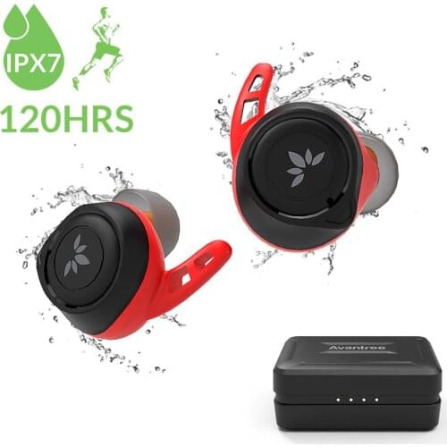 Avantree TWS106 120 Hours IPX7 Waterproof Sports True Wirelss Bluetooth 5.0 Earbuds for Running, aptX HiFi Music Headphones