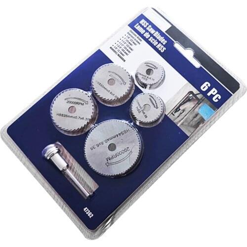 5Pcs HSS Diamond Wood Cutting Discs Circular Saw Blade for Rotary Tool Engraver Electric Mini Drill + 1 Mandrel