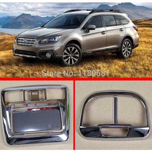 For Subaru Outback 2015 2016 2017 ABS Chrome Interior lights Reading lights Trim Cover