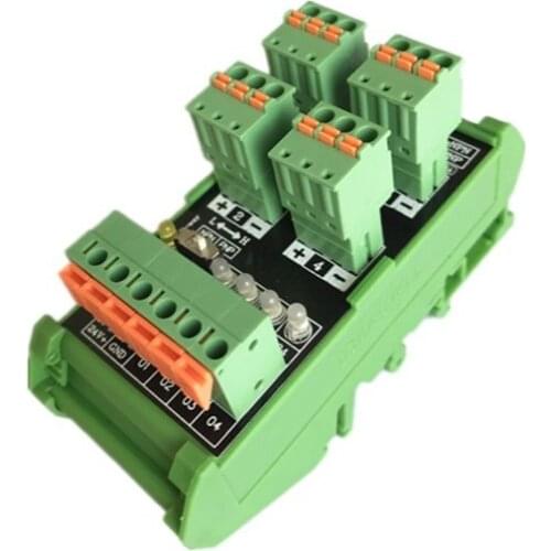 PLC Sensor terminal Block 4 channel 2 lines 3 lines NPN/PNP Input IO Photoelectric Proximity Switch spring wiring