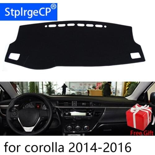 For Toyota corolla 2014 2015 2016-2018 Car Styling Dash Mat Dashmat Dashboard Sticker Cover Sun Shade Dash Board Cover Carpet